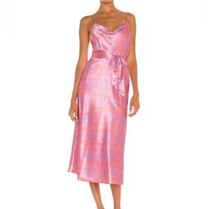 Likely Tie Dye Midi Dress With Tie Waist NWOT
